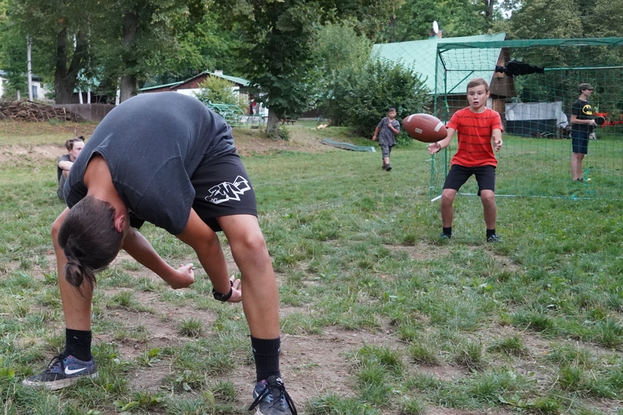 sport na letním táboře 
